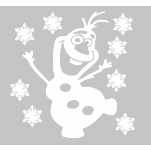 Olaf met sterren - raamsticker